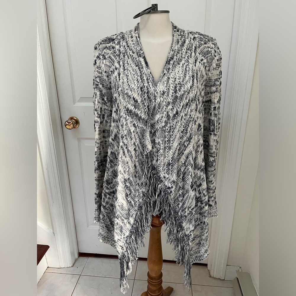 INC International Concepts cotton blend knit open cardigan